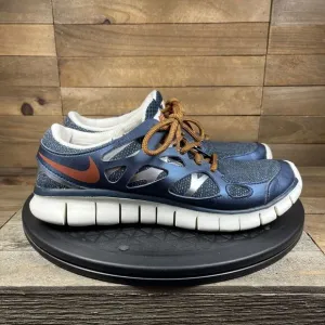 Nike Free Run 2 Premium Womens Size 8 Shoes Silver Blue White 555340-400