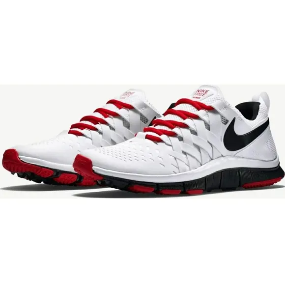 Nike Free Trainer White Black Red gym training athletic sneakers shoes 11.5