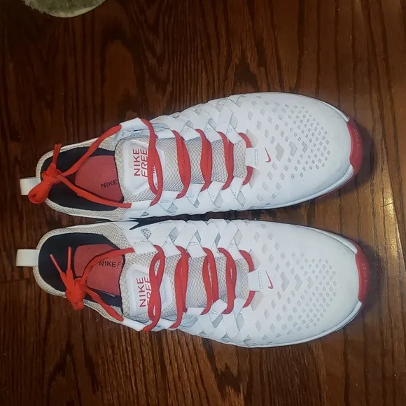 Nike Free Trainer White Black Red gym training athletic sneakers shoes 11.5