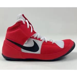 Nike Fury Red White Wrestling Shoes MMA Combat AO2416-601 Men's Size 9