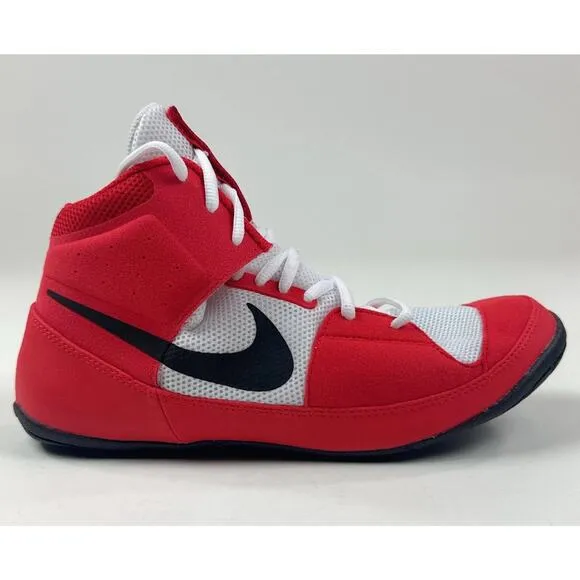 Nike Fury Red White Wrestling Shoes MMA Combat AO2416-601 Men's Size 9