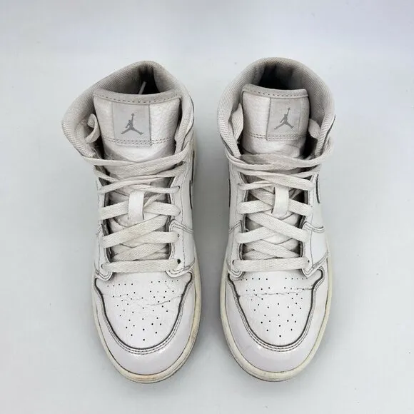 Nike Jordan 1 Phat White Wolf Grey Youth Sneaker Shoes 364772 102 Size 3 Y