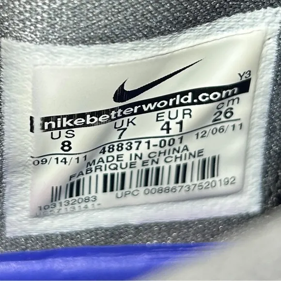 Nike Kobe 7 ‘Black Wolf Grey’ (488371 001) Shoes Size: 8 M