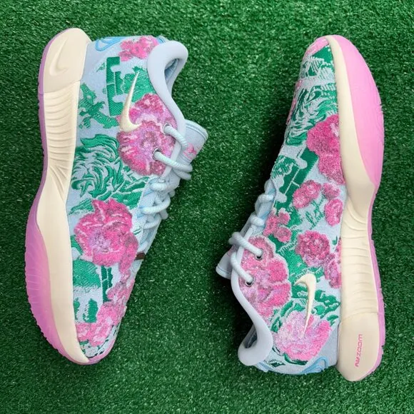 Nike LeBron 21 Premium Blue Mens Basketball Floral Shoes FV7275-401 NEW* Sz 8