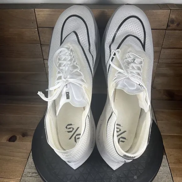 Nike Mens 14 ZoomX Streakfly Racing Shoes White/Metallic Silver/Black DJ6566-101