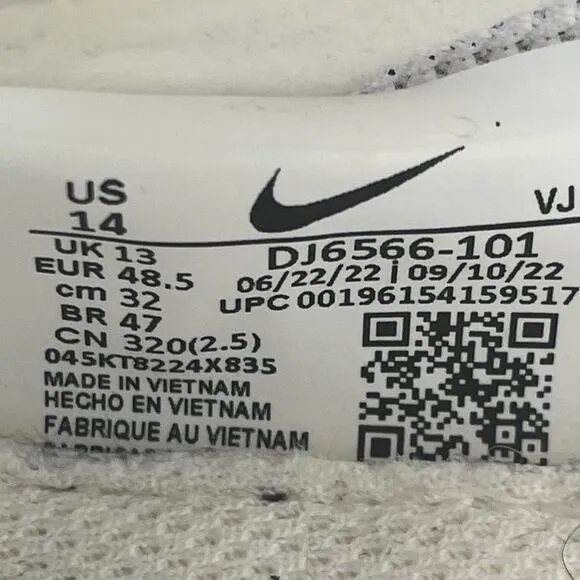 Nike Mens 14 ZoomX Streakfly Racing Shoes White/Metallic Silver/Black DJ6566-101