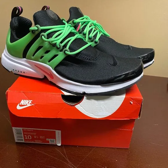 Nike Mens Black Green Air Presto DJ5143-001 Athletic Running Shoes Size US 10