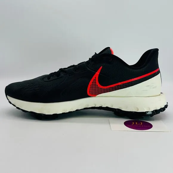 Nike Men's React Infinity Pro Black Crimson Golf Shoes CT6621-002 Size 9 Wide