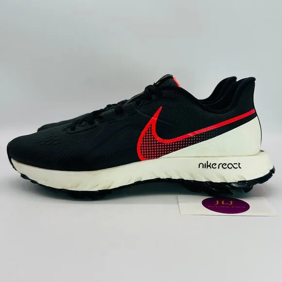 Nike Men's React Infinity Pro Black Crimson Golf Shoes CT6621-002 Size 9 Wide
