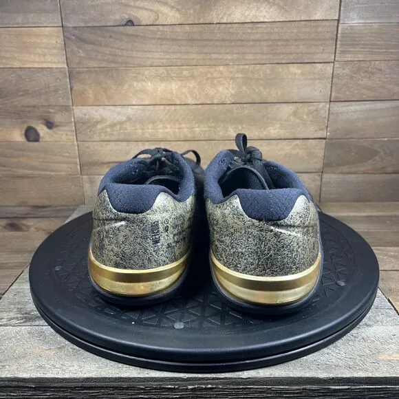 Nike Mens Size 7 Metcon 5 Cross Training Shoes AT3144-070 Black Metallic Gold