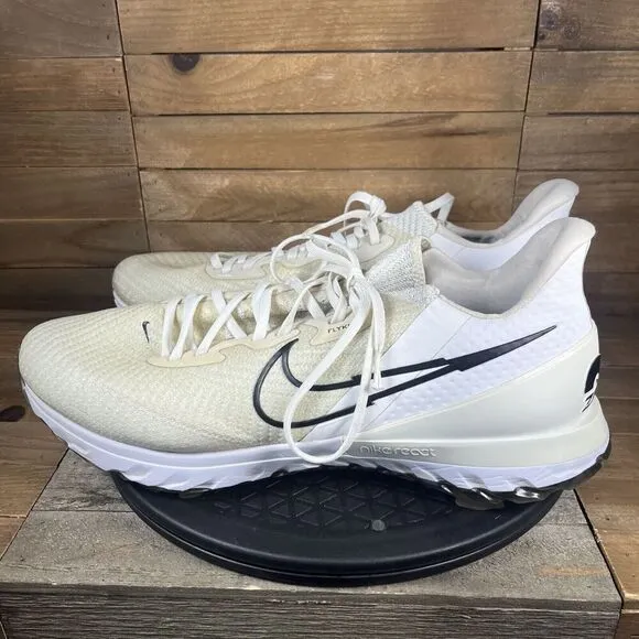 Nike Mens Size US 14 Air Zoom Infinity Tour Golf Shoes White Lace Up Sneakers