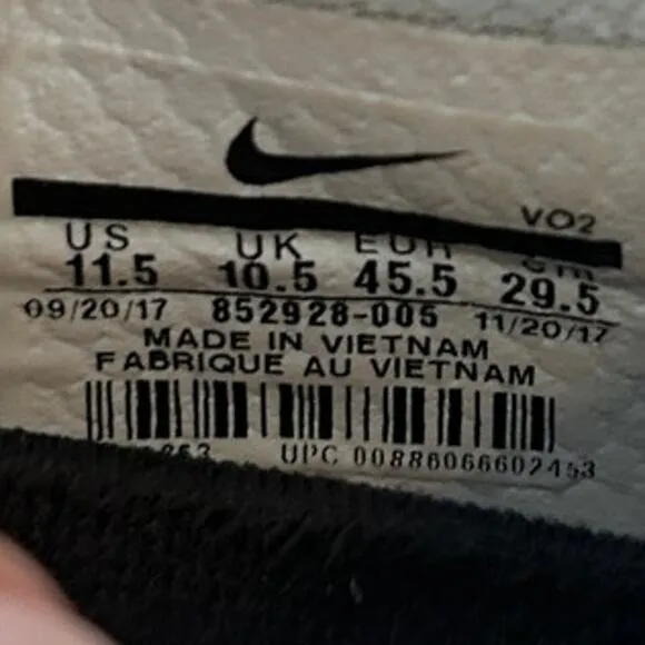 Nike - Metcon 3 - Training Shoes - Black/White - Men's - 11.5 - 852928-005