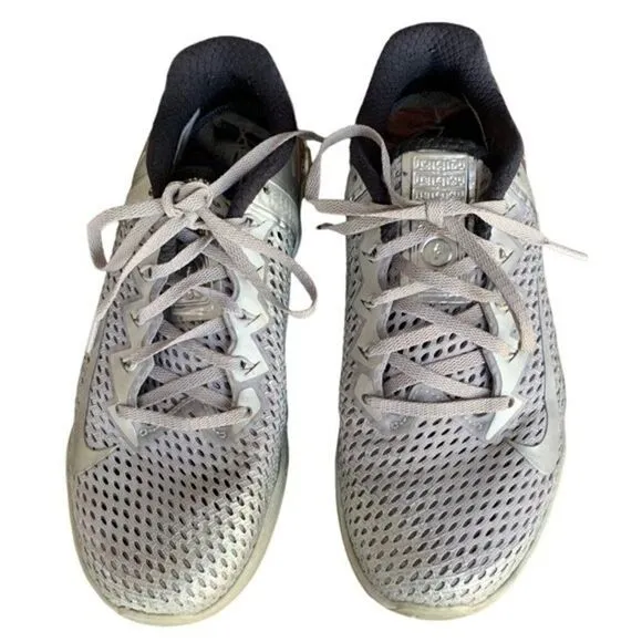 Nike Metcon 6 Premium Metallic Silver Training Shoes Sz 7