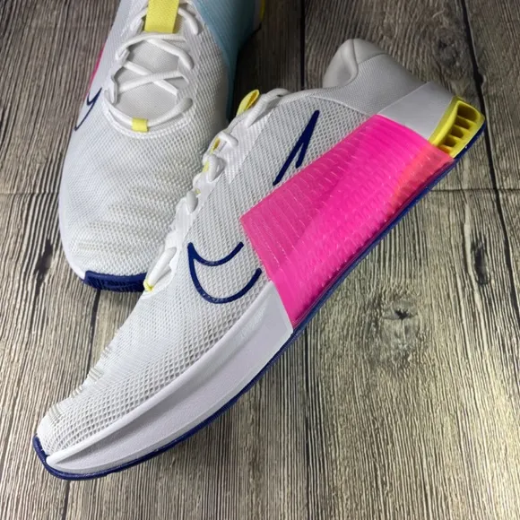 Nike Metcon 9 White/Fierce Pink/Deep Royal Blue Yellow mens 15 DZ2617-102