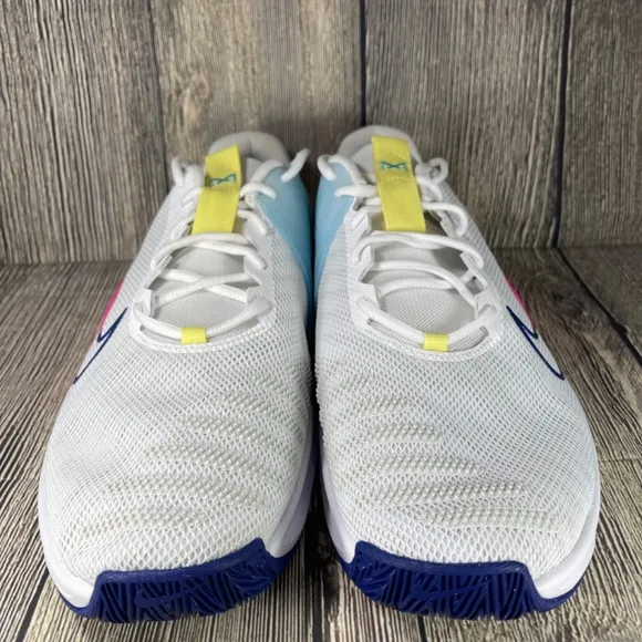 Nike Metcon 9 White/Fierce Pink/Deep Royal Blue Yellow mens 15 DZ2617-102