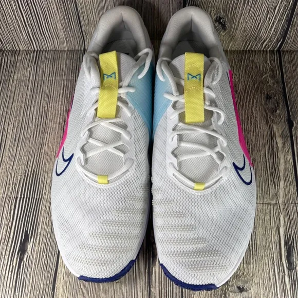 Nike Metcon 9 White/Fierce Pink/Deep Royal Blue Yellow mens 15 DZ2617-102
