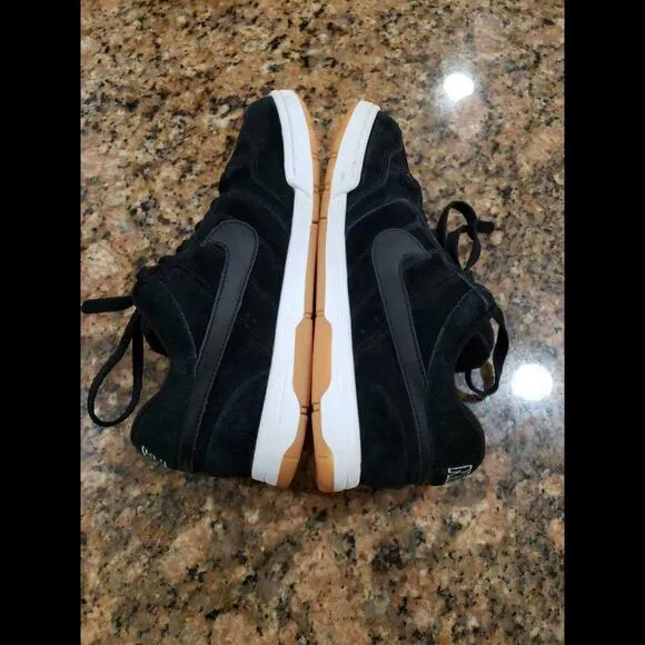 Nike Mogan Jr Kids Athletic Comfort Skater Shoes 312279 Black Suede Y2K 2007 4.5