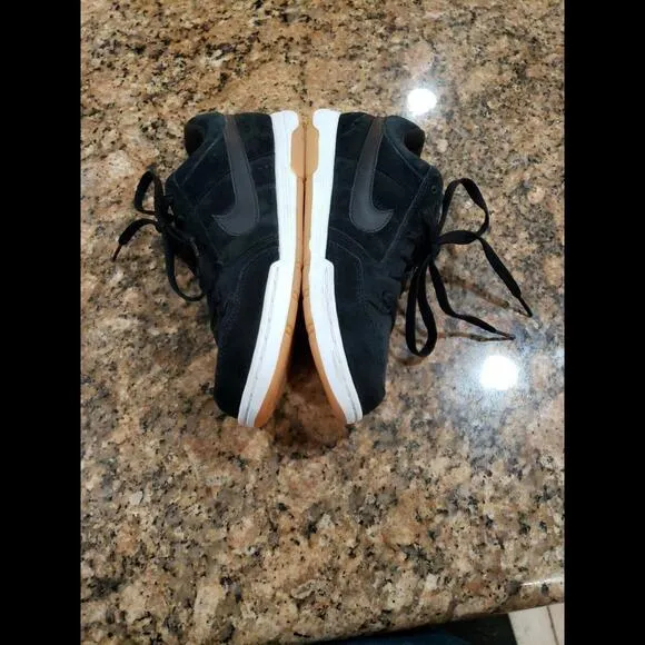 Nike Mogan Jr Kids Athletic Comfort Skater Shoes 312279 Black Suede Y2K 2007 4.5
