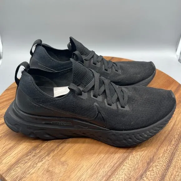 Nike React Infinity Run Shoes Mens Size 11 Triple Black Running Comfort Sneakers