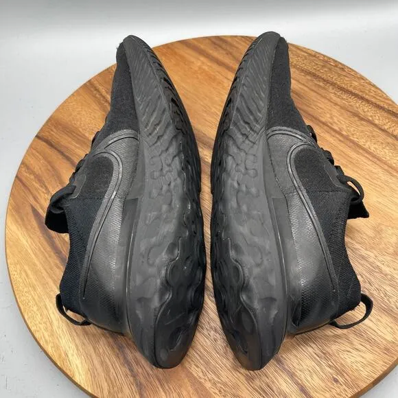 Nike React Infinity Run Shoes Mens Size 11 Triple Black Running Comfort Sneakers