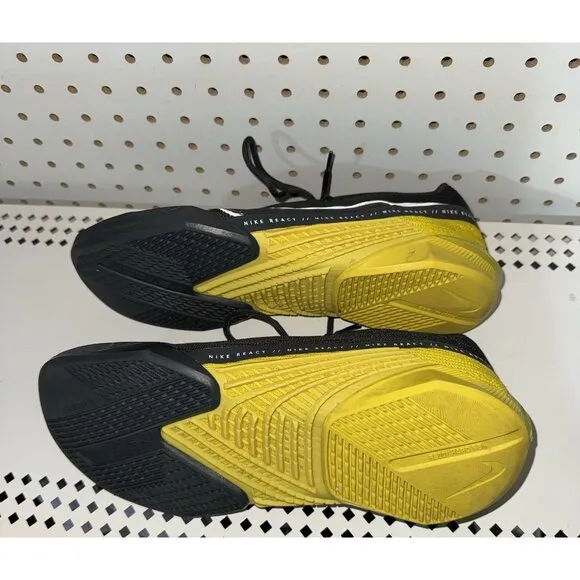 Nike React Metcon Turbo Mens Athletic Cross Training Shoes Size 9.5 Gray Yellow