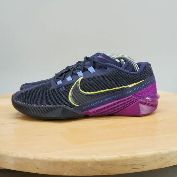 Nike React Metcon Turbo Womens Size 7 Shoes Cross Training Sneakers Blue Purple