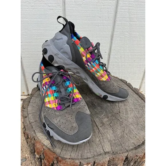 Nike React Sertu Men's Athletic Shoes, Gray / Multi-Colored, Sz 9