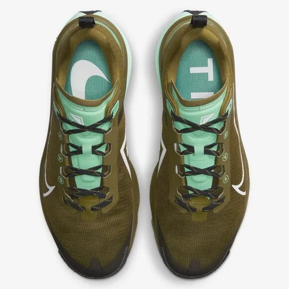 Nike React Terra Kiger 9 Mens Trail Running Shoes Olive Spring Green 12