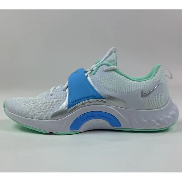 Nike Renew In-Season TR 12 Womens Size 12 White Blue Training Shoes DD9301-100