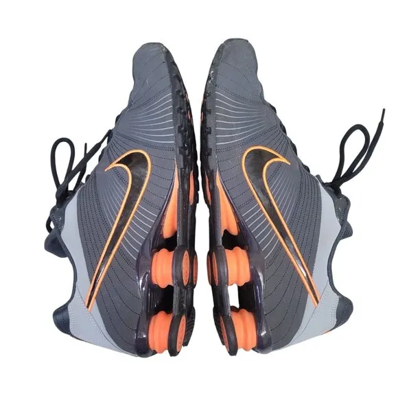 Nike Shox Turbo 2009 Grey Orange 325183-006 Running Shoes Men Size 9.5 RARE