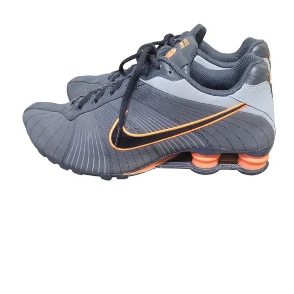 Nike Shox Turbo 2009 Grey Orange 325183-006 Running Shoes Men Size 9.5 RARE
