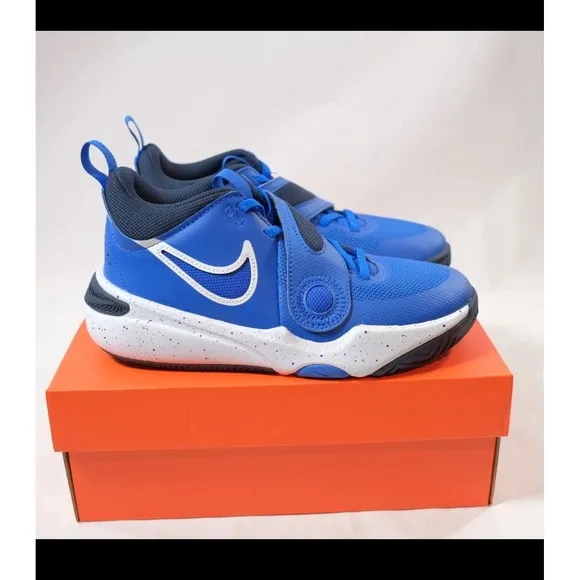 Nike Team Hustle D 11 (GS) Size 4Y Royal Blue Basketball Shoes DV8996-400 NIB