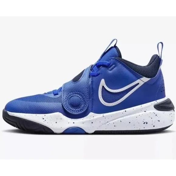 Nike Team Hustle D 11 (GS) Size 4Y Royal Blue Basketball Shoes DV8996-400 NIB
