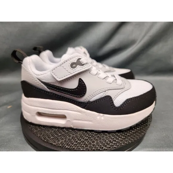 Nike Toddlers Air Max 1 Easyon (PS) Sneakers White Black Size 6 NEW IN BOX!