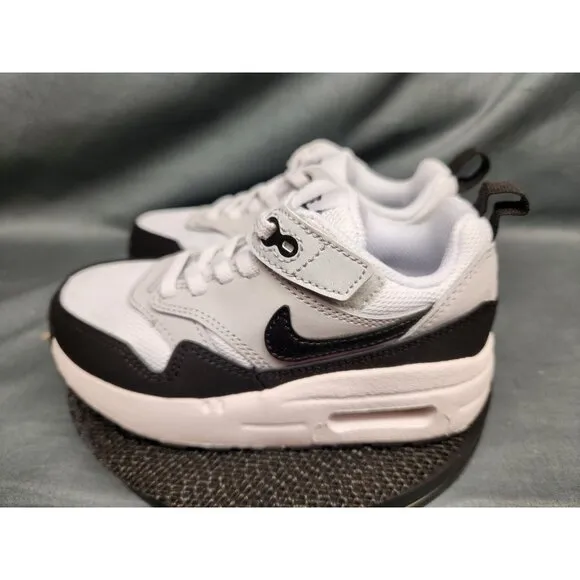 Nike Toddlers Air Max 1 Easyon (PS) Sneakers White Black Size 6 NEW IN BOX!