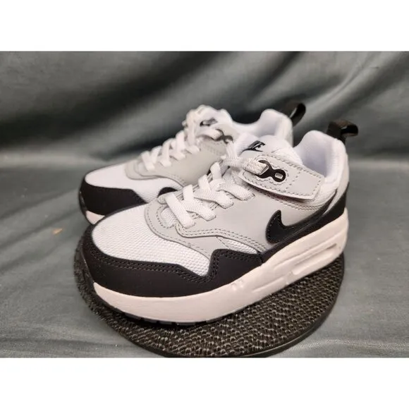 Nike Toddlers Air Max 1 Easyon (PS) Sneakers White Black Size 6 NEW IN BOX!