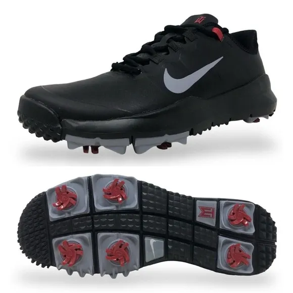 Nike TW 13' Tiger Woods Mens Golf Shoes Black/Stealth-Varsity Red DR5752 016 NEW