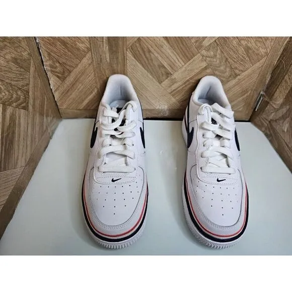 Nike women Air Force 1 low LV8 Ribbon White Shoes Size 8 GS 6.5Y