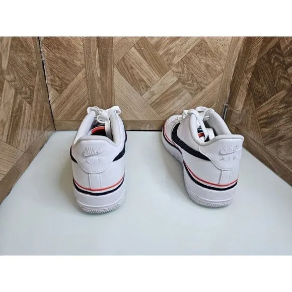 Nike women Air Force 1 low LV8 Ribbon White Shoes Size 8 GS 6.5Y