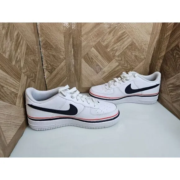 Nike women Air Force 1 low LV8 Ribbon White Shoes Size 8 GS 6.5Y