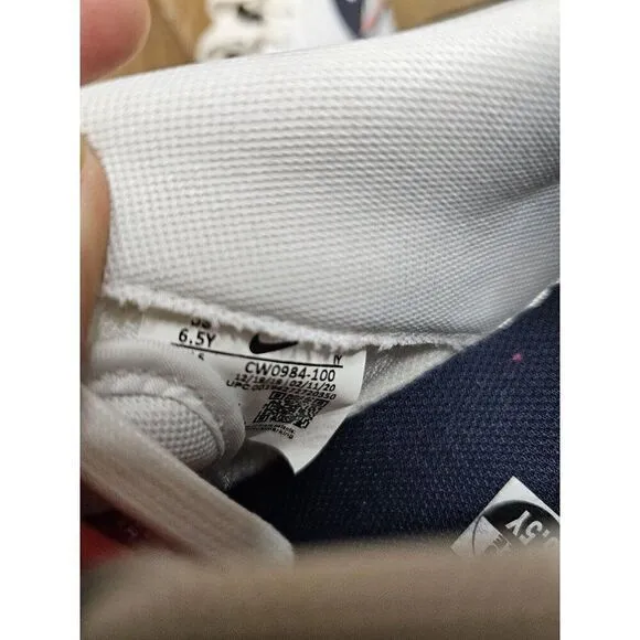 Nike women Air Force 1 low LV8 Ribbon White Shoes Size 8 GS 6.5Y
