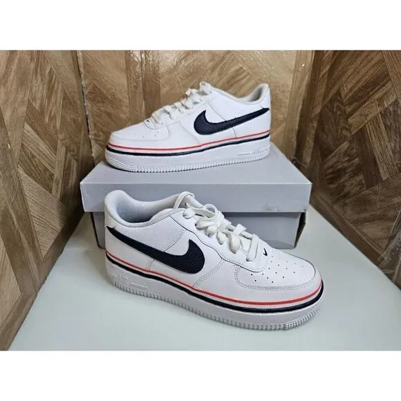 Nike women Air Force 1 low LV8 Ribbon White Shoes Size 8 GS 6.5Y