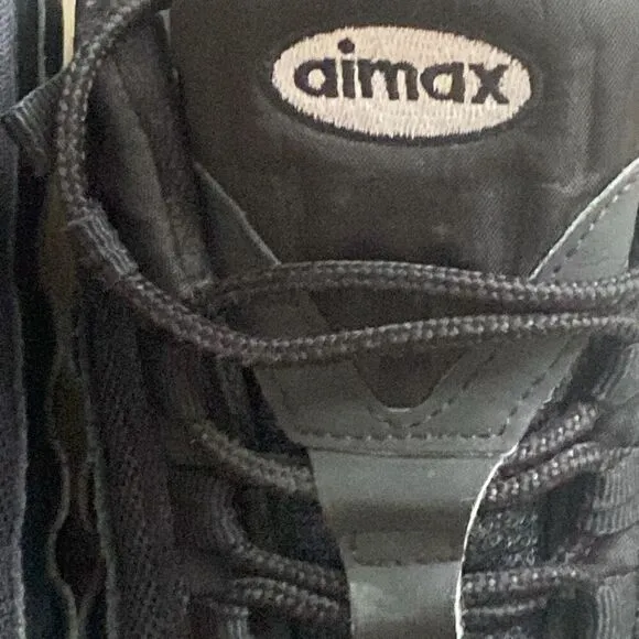 Nike Women's Air Max 95 Recraft GS Sneakers Athletic Shoes Triple Black Size 7Y
