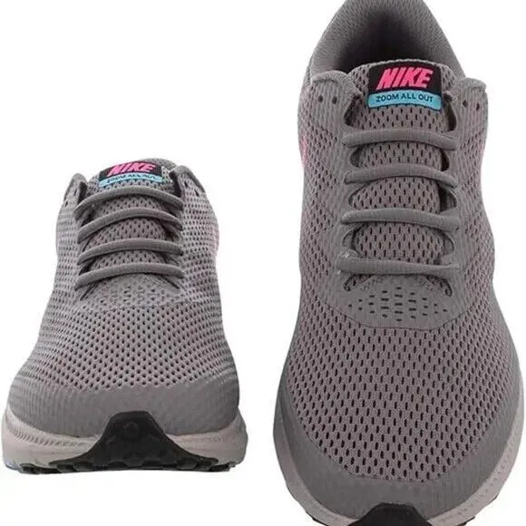 NIKE ZOOM ALL OUT LOW 2 MEN SIZE 12 GUNSMOKE PINK BLAST NEW COMORT RUN N…