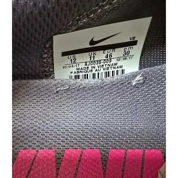 NIKE ZOOM ALL OUT LOW 2 MEN SIZE 12 GUNSMOKE PINK BLAST NEW COMORT RUN N…