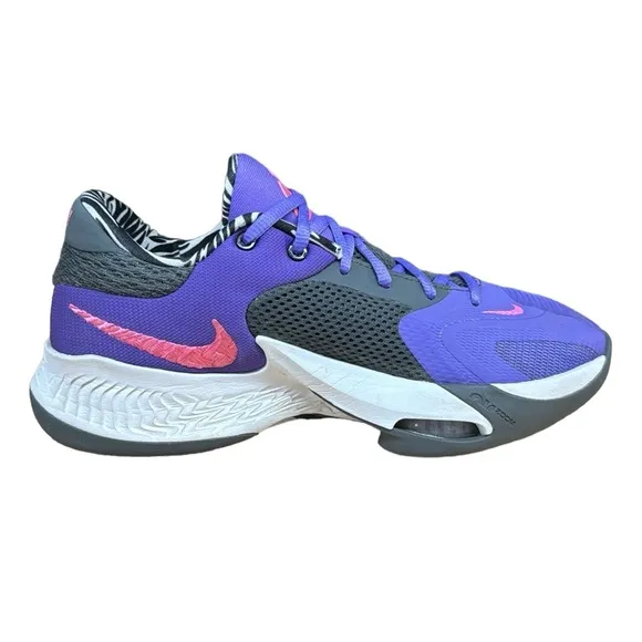 Nike Zoom Freak 4 Action Grape/Pinksicle Basketball Shoes DO9680-500 Size 6.5