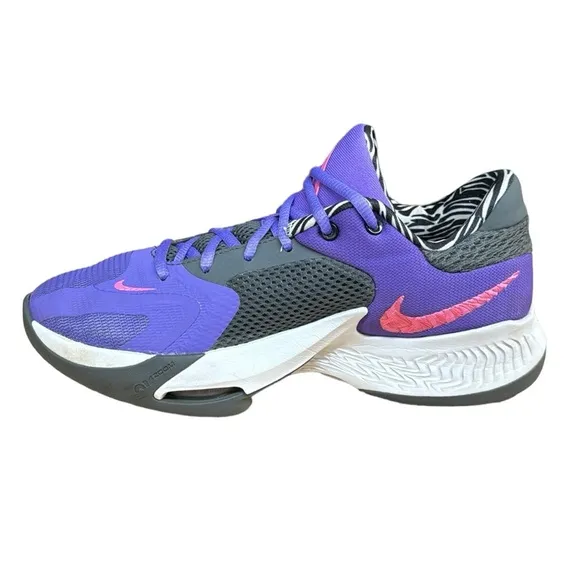 Nike Zoom Freak 4 Action Grape/Pinksicle Basketball Shoes DO9680-500 Size 6.5
