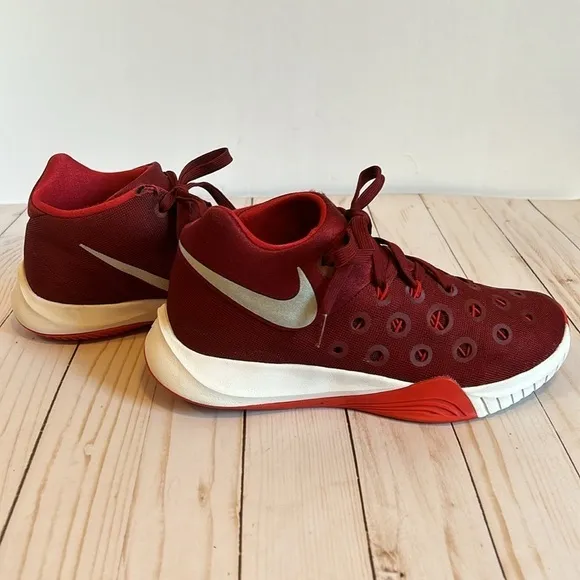 Nike Zoom Hyper-quickness 3 Red/Maroon Basketball Shoes Mens Size 7