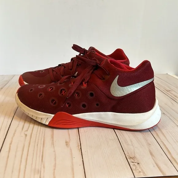 Nike Zoom Hyper-quickness 3 Red/Maroon Basketball Shoes Mens Size 7