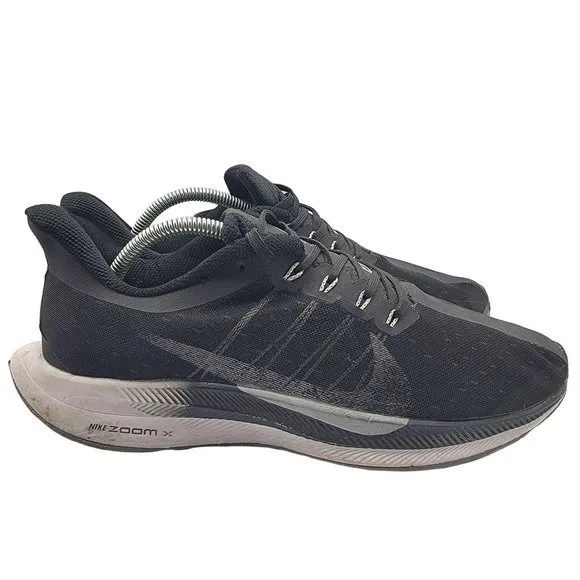 Nike Zoom Pegasus 35 Turbo Running Shoes Black AJ4114-001 Mens Size 10